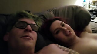 Hot sheboy gets her throat used and anal creampie